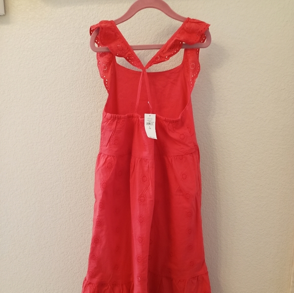 GAP Girl Eyelet Buoy Red Dress - Picture 2 of 3